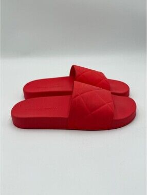 Men’s Bottega Veneta The Slider Rubber Sandals Red Size 42
